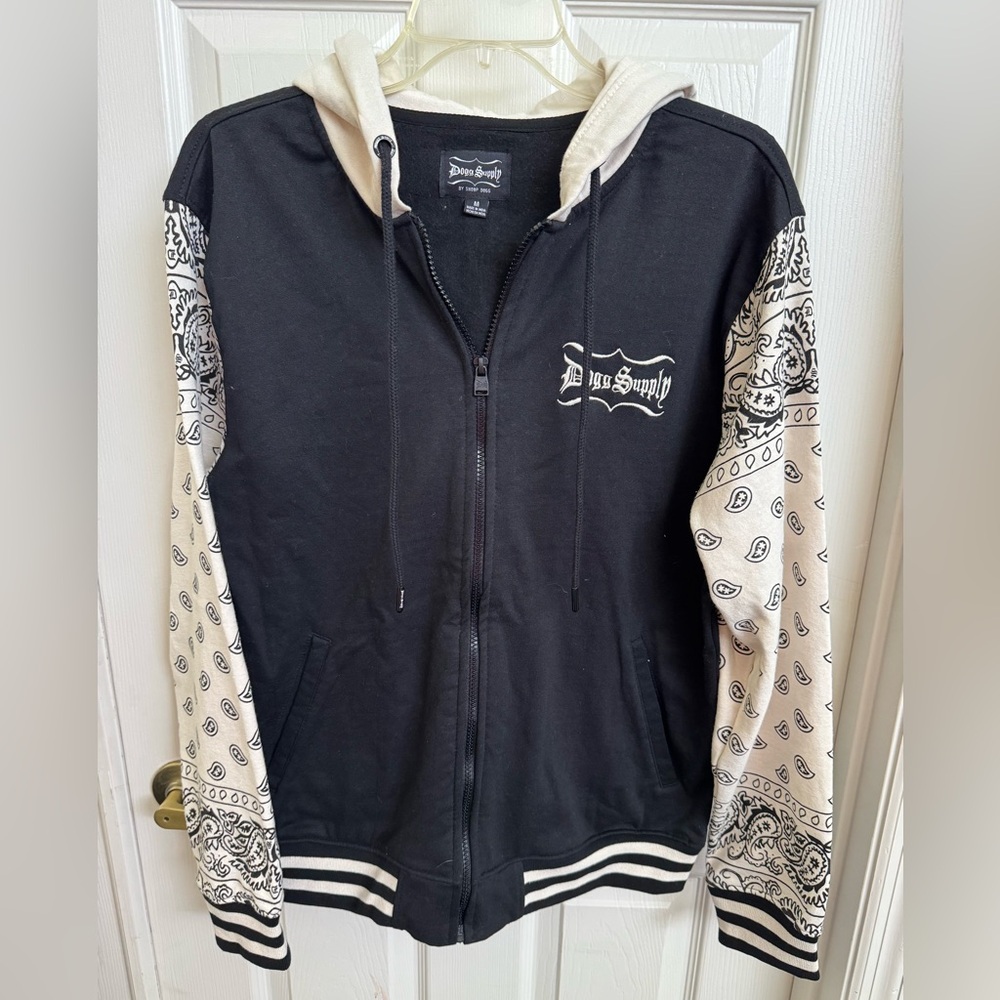 Black and Cream Hoodie